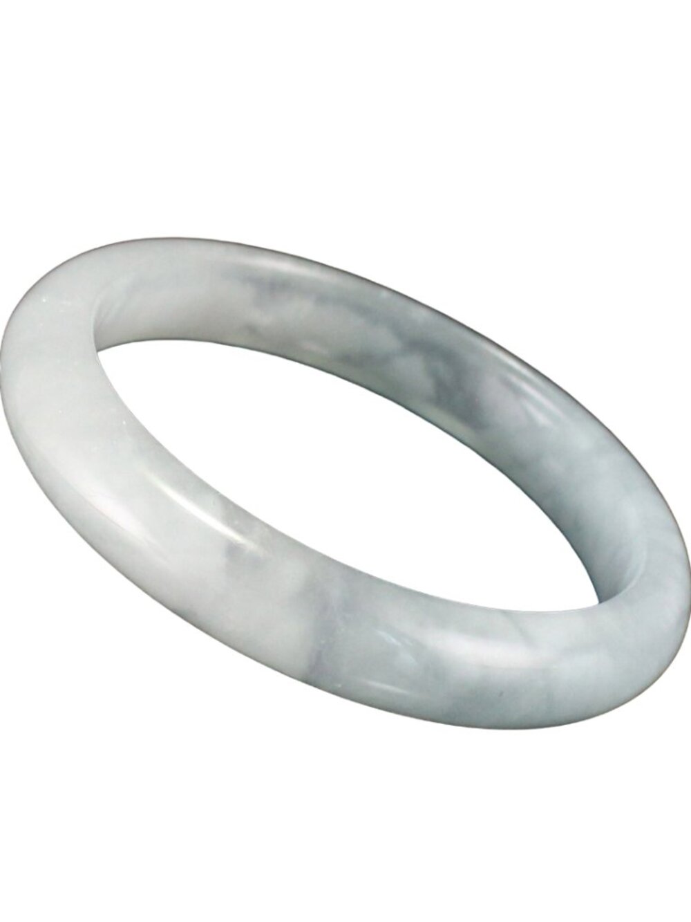Natural Aquamarine Bangle Bracelet 38.66g 57mm ID Sky Blue White Cloud Certified